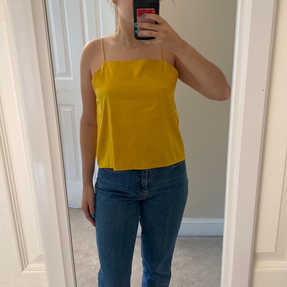 Yellow zara top